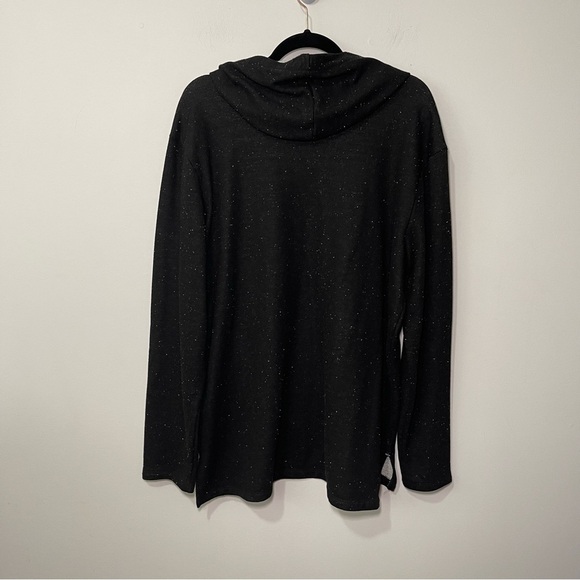 One Bone men's black salt and pepper long sleeve hooded long sleeve casual top 0 - Picture 7 of 8
